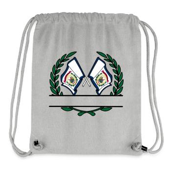 Fahnen USA West Virginia Lorbeerkranz Banner - Stanley/Stella recycelter Gym Bag - Grau meliert - Vorne