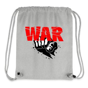No war - Stanley/Stella Recycled Gym Bag - heather grey - Front