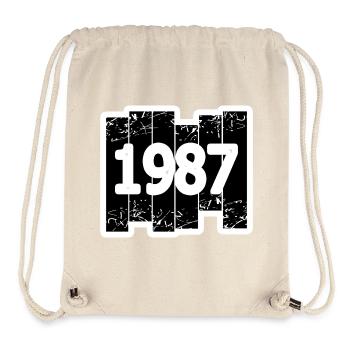 Jahr 1987 - Stanley/Stella recycelter Gym Bag - Naturweiß - Vorne