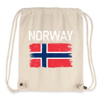 Norway Flag Brush Texture - Stanley/Stella Recycled Gym Bag - natural - Front