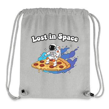 Astronaut on pizza in space - Stanley/Stella Recycled Gym Bag - heather grey - Front