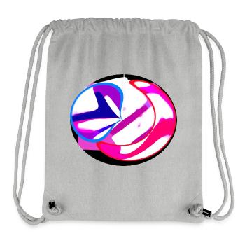 Neon Swirl Abstract - Stanley/Stella Recycled Gym Bag - heather grey - Front