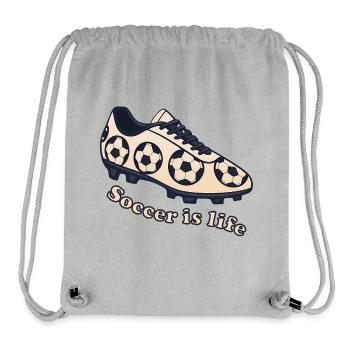 Soccer – Soccer is Life Design - Stanley/Stella Recycled Gym Bag - heather grey - Front