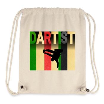 Danseuse artistique dartiste en bande de couleur - Sac à cordon recyclé Stanley/Stella - blanc naturel - Devant