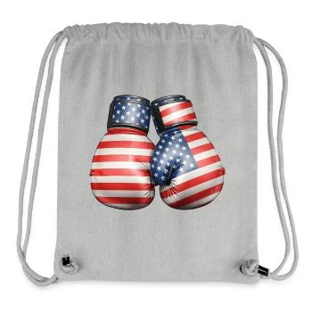 USA Flaggen Boxhandschuhe - Stanley/Stella recycelter Gym Bag - Grau meliert - Vorne