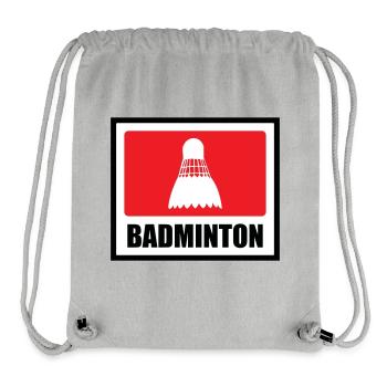 Badminton - Sport - Racket - Stanley/Stella Recycled Gym Bag - heather grey - Front