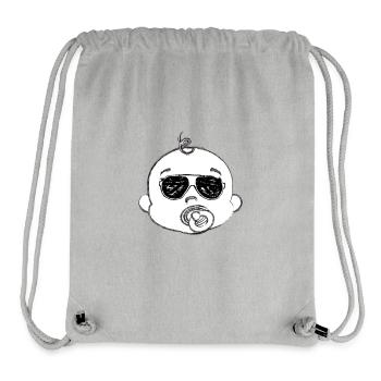 Geschenkidee, lustig, Familie, Baby, Spaß, cool, Weihnachten - Stanley/Stella recycelter Gym Bag - Grau meliert - Vorne