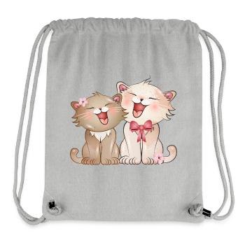 two cute singing cats children - Stanley/Stella Recycled Gym Bag - heather grey - Front