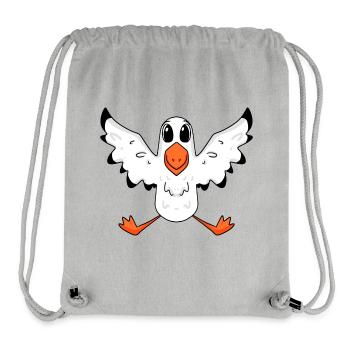 Möwe, nordsee, Vogel - Stanley/Stella recycelter Gym Bag - Grau meliert - Vorne