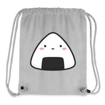 Kawaii Onigiri Rice - Stanley/Stella Recycled Gym Bag - heather grey - Front