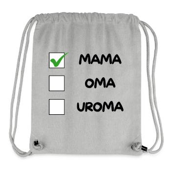 Liste de contrôle MAMA - Sac à cordon recyclé Stanley/Stella - gris chiné - Devant