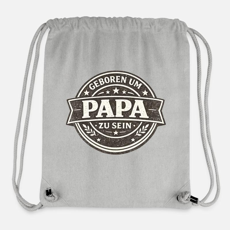 Cadeau vintage Born To Be Dad - Sac à cordon recyclé Stanley/Stella - gris chiné