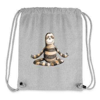 Süßes Yoga Faultier - Comic - Kunst - Fun - Stanley/Stella recycelter Gym Bag - Grau meliert - Vorne