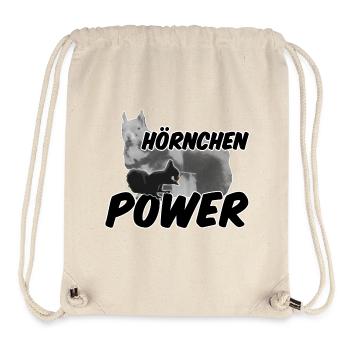 Hörnchenpower Eichhörnchen Tiere Spruch - Stanley/Stella recycelter Gym Bag - Naturweiß - Vorne