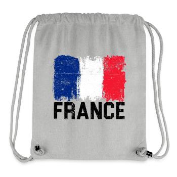 Brushstroke French Flag - Stanley/Stella Recycled Gym Bag - heather grey - Front