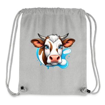 Alpine Cow Charm - Stanley/Stella recycelter Gym Bag - Grau meliert - Vorne