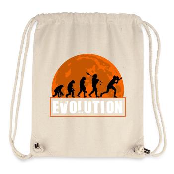 Art de joueur de ping-pong Evolution du tennis de table - Sac à cordon recyclé Stanley/Stella - blanc naturel - Devant