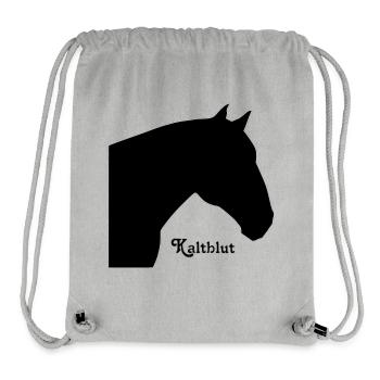Kaltblut schwarz - Stanley/Stella recycelter Gym Bag - Grau meliert - Vorne