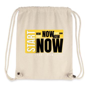 Start Now Bold Typography - Stanley/Stella Recycled Gym Bag - natural - Front