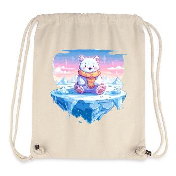 Polarlicht-Bär auf Eis - Stanley/Stella recycelter Gym Bag - Naturweiß - Vorne