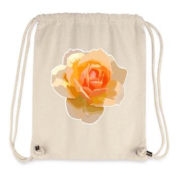 Orangefarbene Rose im Aquarellstil - Stanley/Stella recycelter Gym Bag - Naturweiß - Vorne