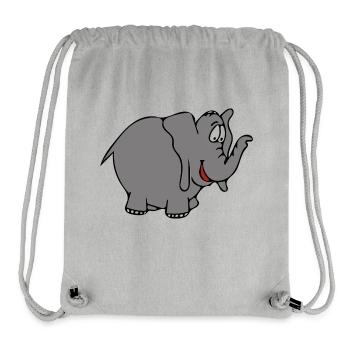 Elefant,Tier,Comic,Kinder - Stanley/Stella recycelter Gym Bag - Grau meliert - Vorne