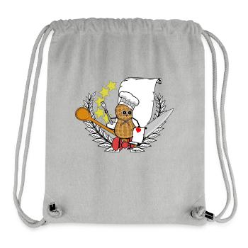 Erdnuss Gourmet Koch Restaurant Lokal Gastgeber - Stanley/Stella recycelter Gym Bag - Grau meliert - Vorne
