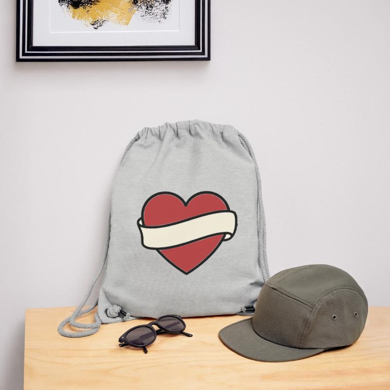 Tattoo Heart Banner Scroll Vector Stanley/Stella Recycled Gym Bag