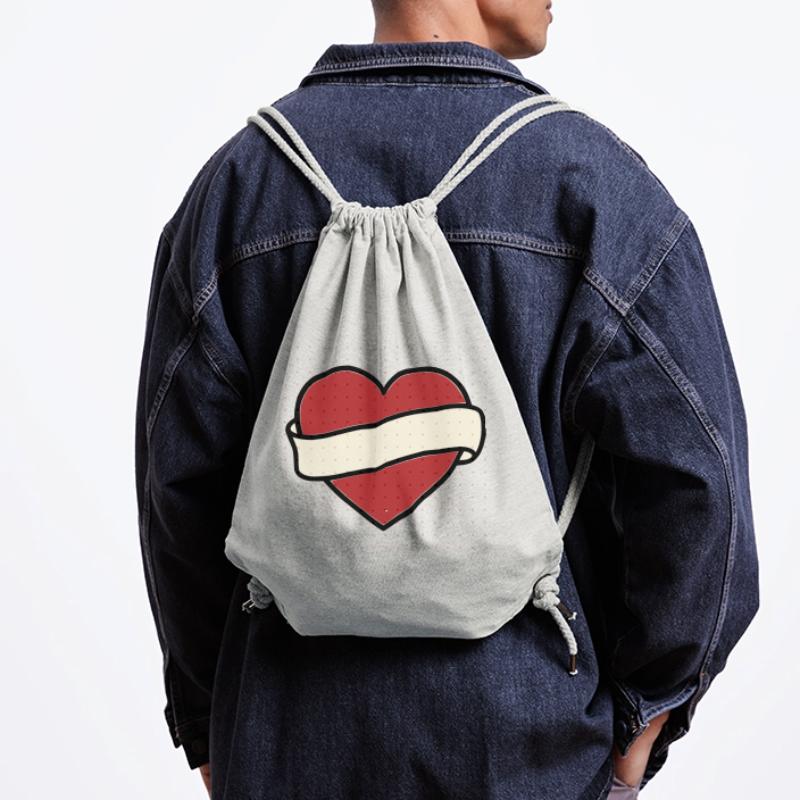 Tattoo Heart Banner Scroll Vector Stanley/Stella Recycled Gym Bag