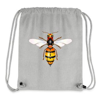 Drawing of a fascinating hornet - Stanley/Stella Recycled Gym Bag - heather grey - Front