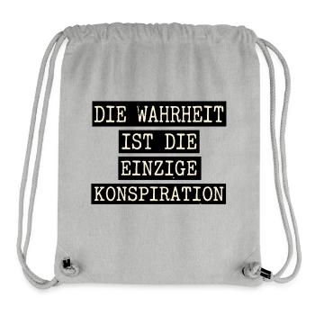Mehr Wahrheit - Stanley/Stella recycelter Gym Bag - Grau meliert - Vorne