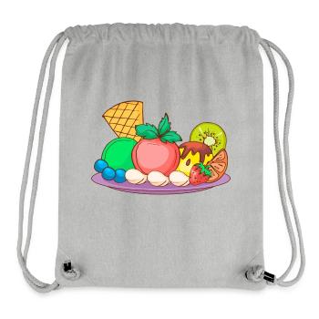 Eis Speiseeis Eiskrem Eiscreme Kugeleis Eisbecher - Stanley/Stella recycelter Gym Bag - Grau meliert - Vorne