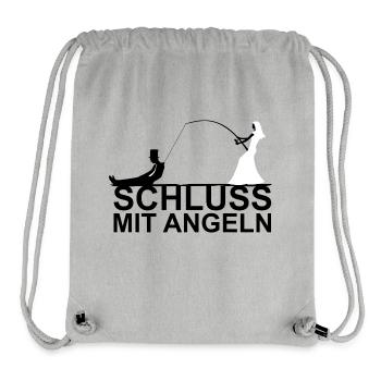 Schluss Angeln Junggesellinnenabschied Braut Love - Stanley/Stella recycelter Gym Bag - Grau meliert - Vorne