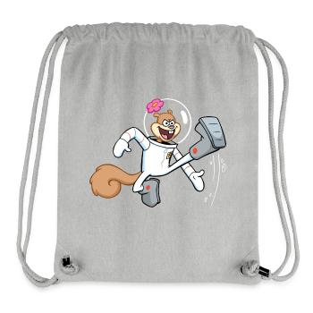 Spongebob Schwammkopf Sandy Cheeks Design - Stanley/Stella recycelter Gym Bag - Grau meliert - Vorne