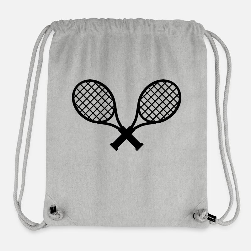 tennis racket - Stanley/Stella Recycled Gym Bag - heather grey