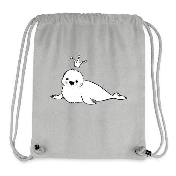 Seal design with crown - Stanley/Stella Recycled Gym Bag - heather grey - Front
