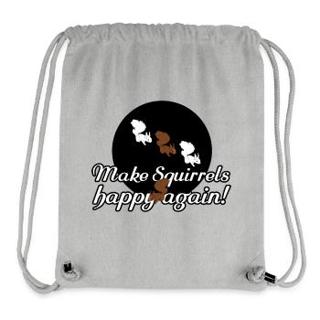 Eichhörnchen Tiere Liebe Tierfreund Sprüche - Stanley/Stella recycelter Gym Bag - Grau meliert - Vorne