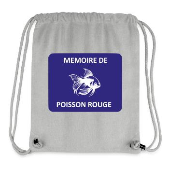 Mémoire de poisson rouge - Sac à cordon recyclé Stanley/Stella - gris chiné - Devant