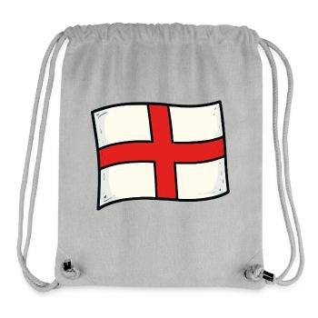 Drapeau de l’Angleterre - Sac à cordon recyclé Stanley/Stella - gris chiné - Devant