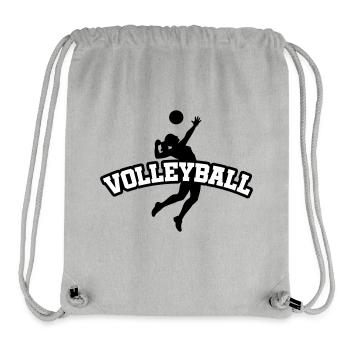 Volleyball Verein Sport - Stanley/Stella recycelter Gym Bag - Grau meliert - Vorne