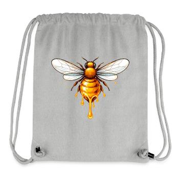 Honigbienen Motiv mit tropfendem Honig - Stanley/Stella recycelter Gym Bag - Grau meliert - Vorne