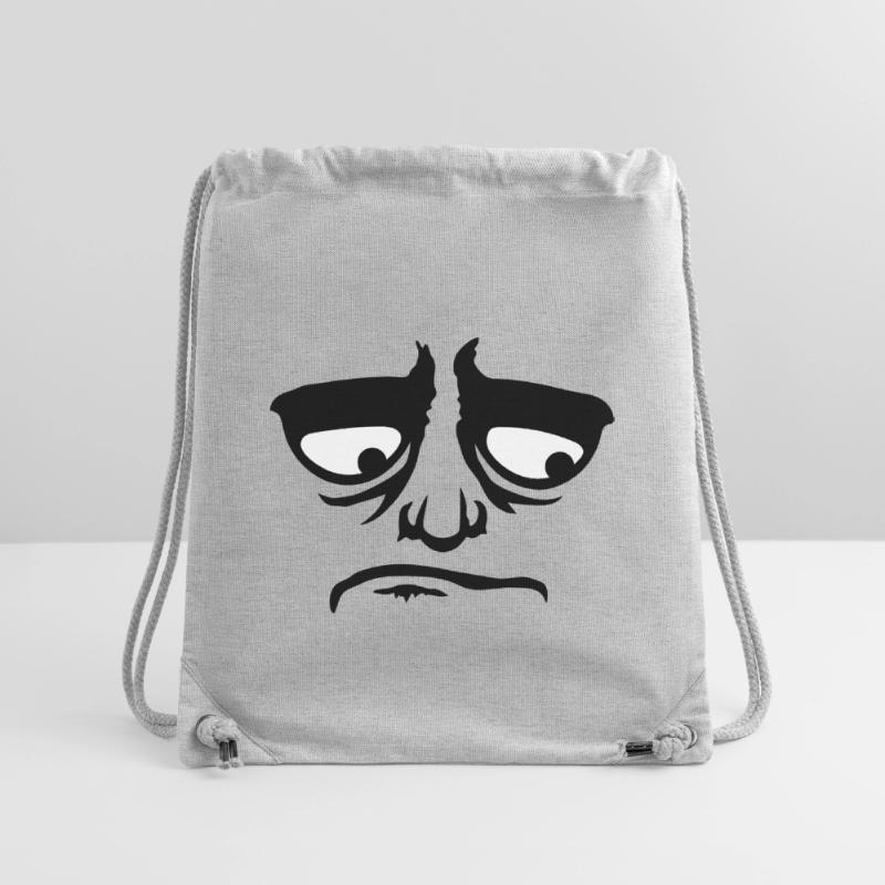 Grumpy sad disappointed face funny Stanley/Stella Recycled Gym Bag