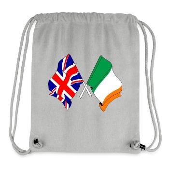 Flagge von England und Flagge von Irland - Stanley/Stella recycelter Gym Bag - Grau meliert - Vorne