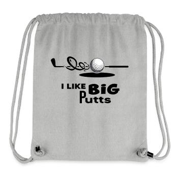Golf Golfplatz Golfspieler beim"Einlochen" - Stanley/Stella recycelter Gym Bag - Grau meliert - Vorne