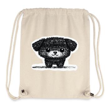 Tiny Puppy (Grey) - Stanley/Stella Recycled Gym Bag - natural - Front