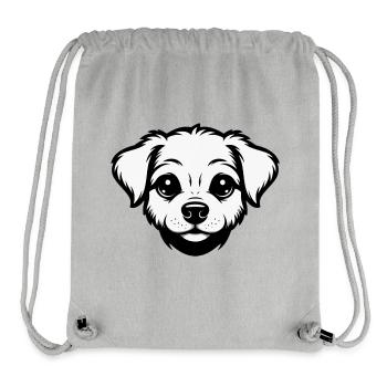 Cute puppy design - Stanley/Stella Recycled Gym Bag - heather grey - Front