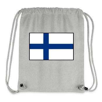 Finnish flag - Stanley/Stella Recycled Gym Bag - heather grey - Front