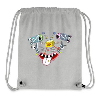 Funny picture, naughty clown chick face - Stanley/Stella Recycled Gym Bag - heather grey - Front