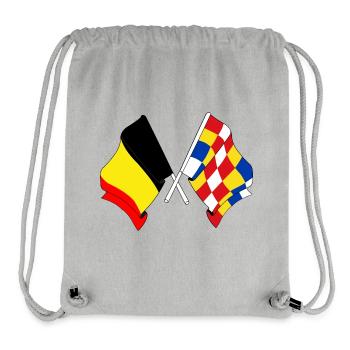 Drapeau de la Belgique, Anvers - Sac à cordon recyclé Stanley/Stella - gris chiné - Devant