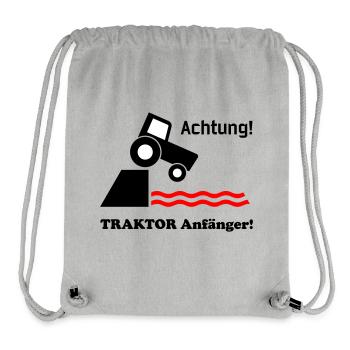Traktor Anfaenger - Stanley/Stella recycelter Gym Bag - Grau meliert - Vorne